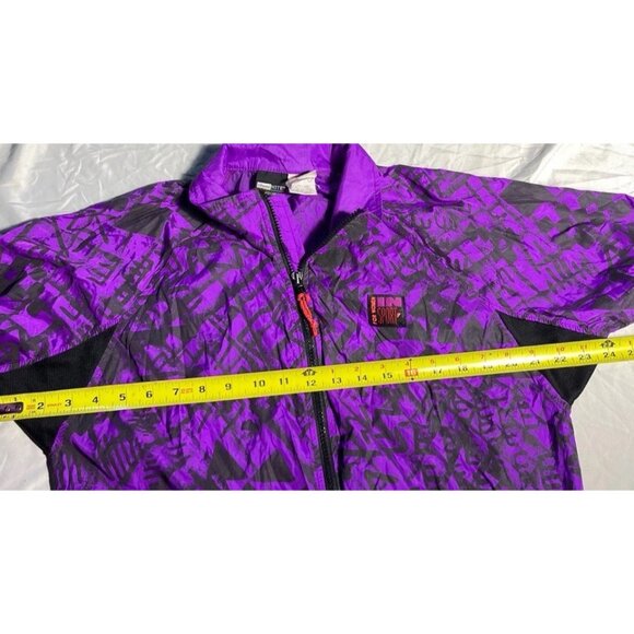 Vintage Illuminite Jacket Women’s Sz Medium Purple Black Zip Up Jacket - Picture 5 of 13